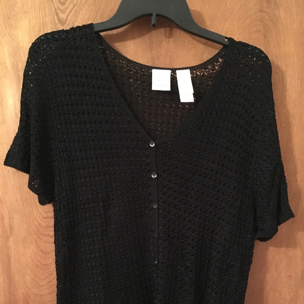 Black crochet top